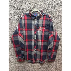 Red Bull Distribution Company Plaid Long Sleeve Shirt Multicolor Mens Size L
